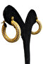 - Irem 3914 Zircon Stone Waterway Model Steel Hoop Earrings