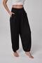 Women's Black Color Micromodal Loose Harem Baggy Pants C2T5N5O2