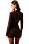 Syrienna Cut-Out Mini Dress (Brown) - 2