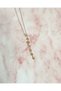 7 Element Stone Y Shape Pink Stone Non-Tarnishing Steel Necklace – Gold Color Stainless Steel - 2