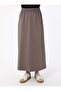 Half Zipper Sweatshirt & Long Skirt Two-Piece Set - Mink - - 6