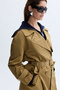 Oversize Belted Long Trench Coat - 3