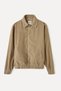 Men's Mink Color Regular Fit Velvet Textured Bomber Jacket - 5