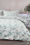 Pampas Double Bed 100% Cotton Duvet Cover Set - Turquoise