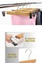 5 Pieces Household Wooden Clothes Hangers with Pegs Skirt Hanger Clothes Hanger - 4