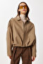 Suede Look Bomber Jacket Loh0014 Vi̇zon - 3