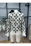 Women's Crochet Look Openwork Buttoned Cardigan - 5