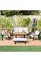 Loren 7-Seater Outdoor Sofa Set - Grey Aluminium & Rope - 2-Year Warranty - Stylish & Durable - 3