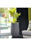 Fiber Clay Pot with Volcanic Design - Grey - 48x48x75 CM - Stylish Outdoor Garden Accessory