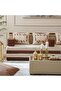 Arabian Majlis Outdoor Sofa Set - Brown Fabric, 2-Seater with Cushions & Handrest, UAE - 4