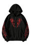 Inferno Tribal Patterned Zippered Hoodie - 2