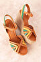 Women's Genuine Leather Wedge Heel Platform Sandals - 4