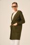 Women's Self-Tie Knitwear Cardigan Khaki 20727 - 2