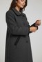 Women's Buttoned Front Thick Knit Cardigan with Pocket and Collar - 3