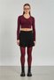 Women's V-Neck Long Sleeve Bodysuit - Burgundy - 5