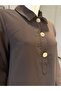 Gold Buttoned Brown Shirt Tunic - 2