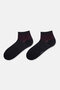 Black Men's 2-Piece Bamboo Baklava Pattern Quarter Socks - 5