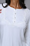 Lace Robe Long Sleeve Button Collar Women's Pilama Set 3-Piece Set - 6