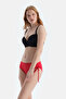 Red Gathered Bikini Bottom - 3