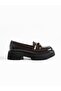 Hollow Brown Bow Detailed Women's Loafer - 4