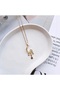 Women's Stainless Steel Gold Crescent Star Pendant Crescent Star Necklace