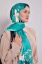 Green Floral Pattern Twill Shawl