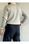Old Money Premium Long Sleeve Men's Knitwear Sweater Gray - 6