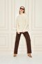 Cream Openwork Oversize Knit Sweater - 4