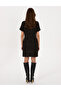 Black Regular Fit Tweed Woven Dress 50318234-Vr046 - 4