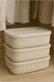 Colors Cream 3 Pieces 3.2 Lt Closet Organizer Organizer Toy Box Storage Box with Lid - 2