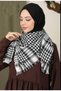 Women's Puşi I Poşu I Kefiye Black/White Shawl I 100X100 - 3