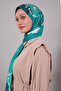 Green Floral Pattern Twill Shawl - 3