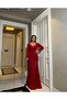 Sweetheart Neckline Embellished Long Evening Dress with Embellished Sleeves 583127 RED