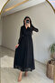 Women Long Sleeve Belted Maxi Chiffon Dress Nm001 - 5