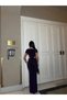 Stretchy Flower Fabric Side Cutout Detail Slit Evening Dress 582936 PURPLE - 3