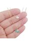 Women's Double Necklace – Pearl and Clover Figured, Gold Plated, Antiallergic Minimal Design - 4