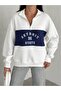 Detroit Summer Detailed Zippered Collar 3 Thread Sweatshirt - 3