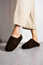 Women's Fur-Lined Stylish Stone-Embroidered Warm-Lined House Slippers Bohça Dowry Slippers - 3