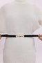 Elastic Gold Buckle Women's Belt, Trouser Belt, Coat Belt, Tunic Belt, Knitwear Belt - 4