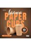 Brown Disposable Paper Cups 350 ml.| Eco-Friendly Corrugated Hot Beverage Cups | 50 Pcs - 2