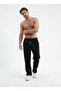 Black 2 Thread Baggy Sweatpants Comfortable Full Fit Wide Leg - 2