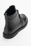 Women's Ankle Length Flat Sole Boots Real Leather Rc 40236 Black - 3