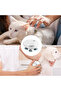 White Head Massager With Adjustable Speed For Scalp Massage Red Light For Hair Care Soft Silicone - 6