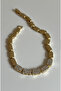 Steel Gold Octagon Stone Bracelet