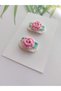Gül Zerafeti 100% Cotton Hairless Baby Hair Clip Set of 2 Handmade Baby Gift Newborn Baby Hair Clip - 4