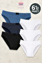 Men's Underwear 100% Cotton 6 Pieces Slip Briefs Ll.Il.1215.006