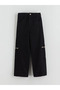 Lcw Kids Black Wideleg Girl's Cargo Pants