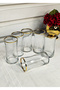 Acacia 6-Piece Water Glass Set (Gold, Silver) 335Cc - 2