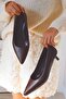 Pointed Toe Short Kitten Heel Comfortable Stylish Women's Stiletto Shoes Bitter Brown Skin