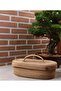 Wicker Basket Bread Basket with Lid Oval Wicker Basket Handmade Bamboo Basket - 2